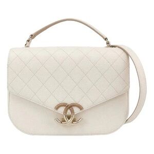 Chanel Ivory Quilted Shoulder Bag